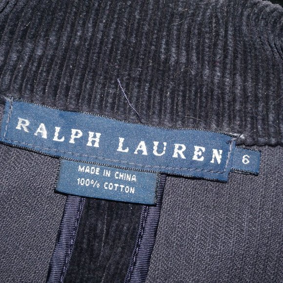 Vintage 90s Ralph Lauren Corduroy Navy Jacket 6 - Picture 5 of 7